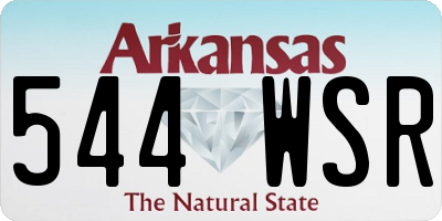 AR license plate 544WSR