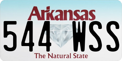 AR license plate 544WSS