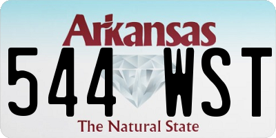 AR license plate 544WST