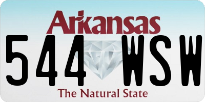 AR license plate 544WSW