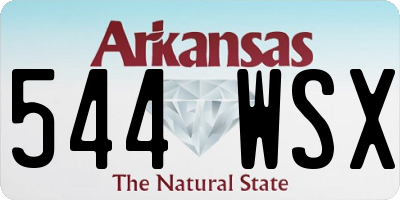 AR license plate 544WSX
