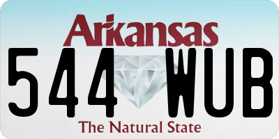 AR license plate 544WUB