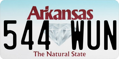 AR license plate 544WUN