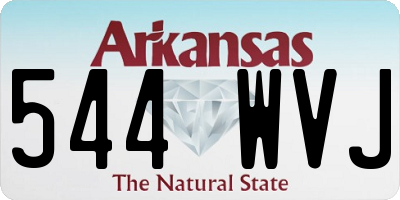 AR license plate 544WVJ