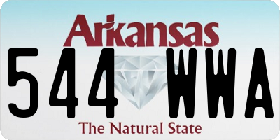 AR license plate 544WWA