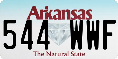 AR license plate 544WWF