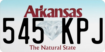 AR license plate 545KPJ