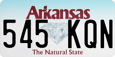 AR license plate 545KQN
