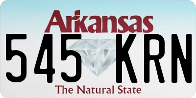 AR license plate 545KRN