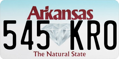 AR license plate 545KRO