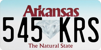 AR license plate 545KRS