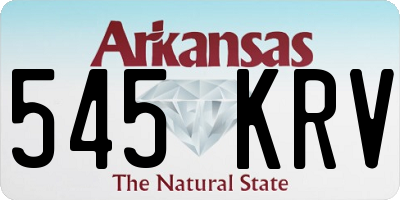AR license plate 545KRV