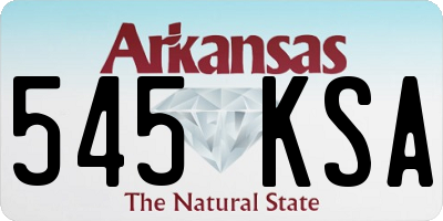 AR license plate 545KSA