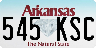 AR license plate 545KSC