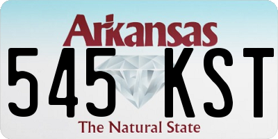 AR license plate 545KST
