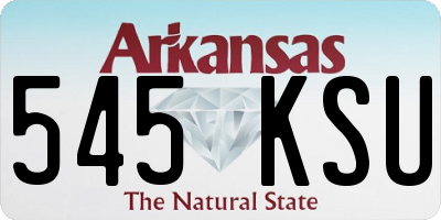 AR license plate 545KSU