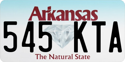 AR license plate 545KTA