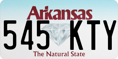 AR license plate 545KTY