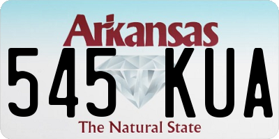 AR license plate 545KUA