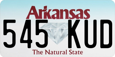 AR license plate 545KUD