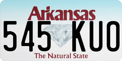 AR license plate 545KUO