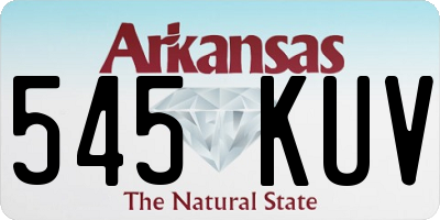 AR license plate 545KUV