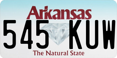 AR license plate 545KUW