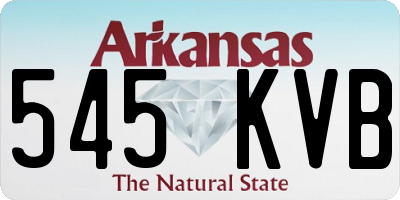 AR license plate 545KVB
