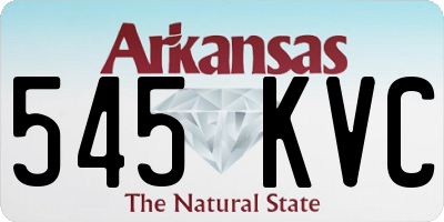 AR license plate 545KVC