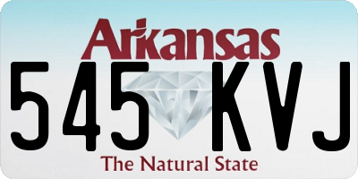 AR license plate 545KVJ