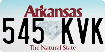 AR license plate 545KVK