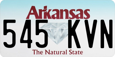 AR license plate 545KVN