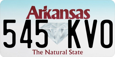 AR license plate 545KVO