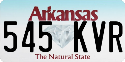 AR license plate 545KVR