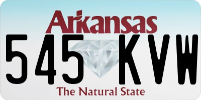 AR license plate 545KVW