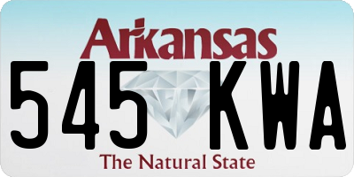 AR license plate 545KWA