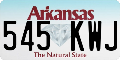 AR license plate 545KWJ