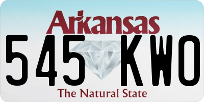 AR license plate 545KWO
