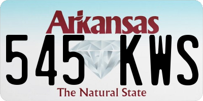 AR license plate 545KWS