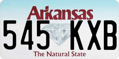 AR license plate 545KXB