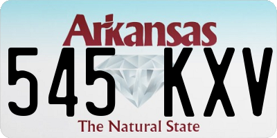 AR license plate 545KXV