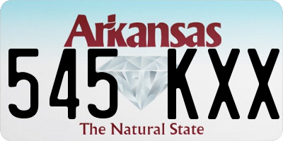 AR license plate 545KXX