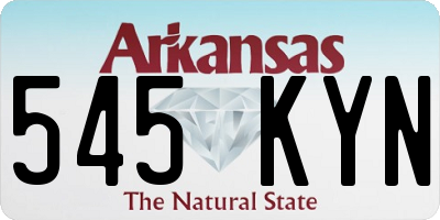 AR license plate 545KYN