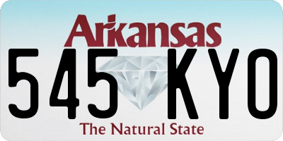 AR license plate 545KYO
