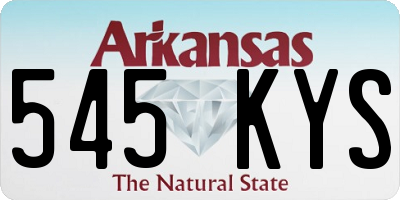 AR license plate 545KYS