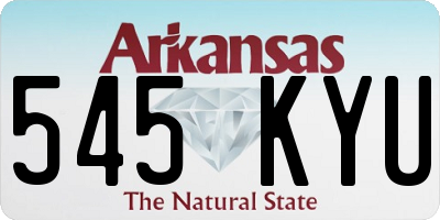 AR license plate 545KYU