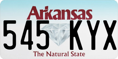 AR license plate 545KYX