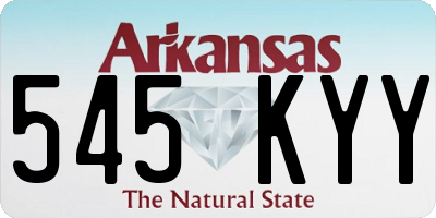 AR license plate 545KYY