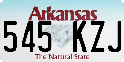 AR license plate 545KZJ