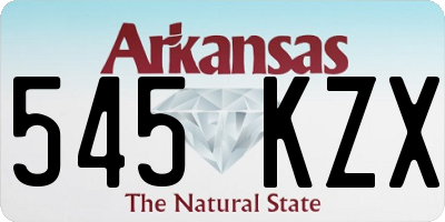 AR license plate 545KZX